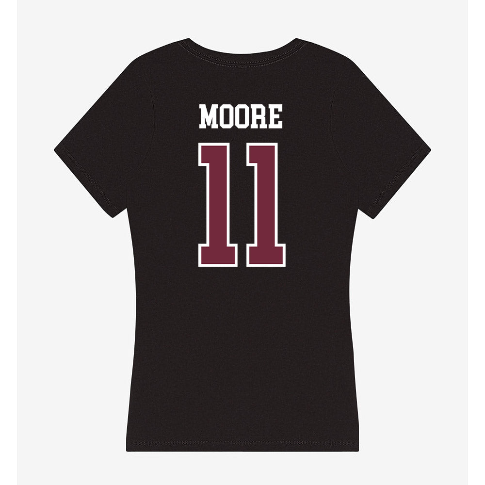 FDU - NCAA Men's Basketball : Sean Moore - Women's V-Neck T-Shirt-1