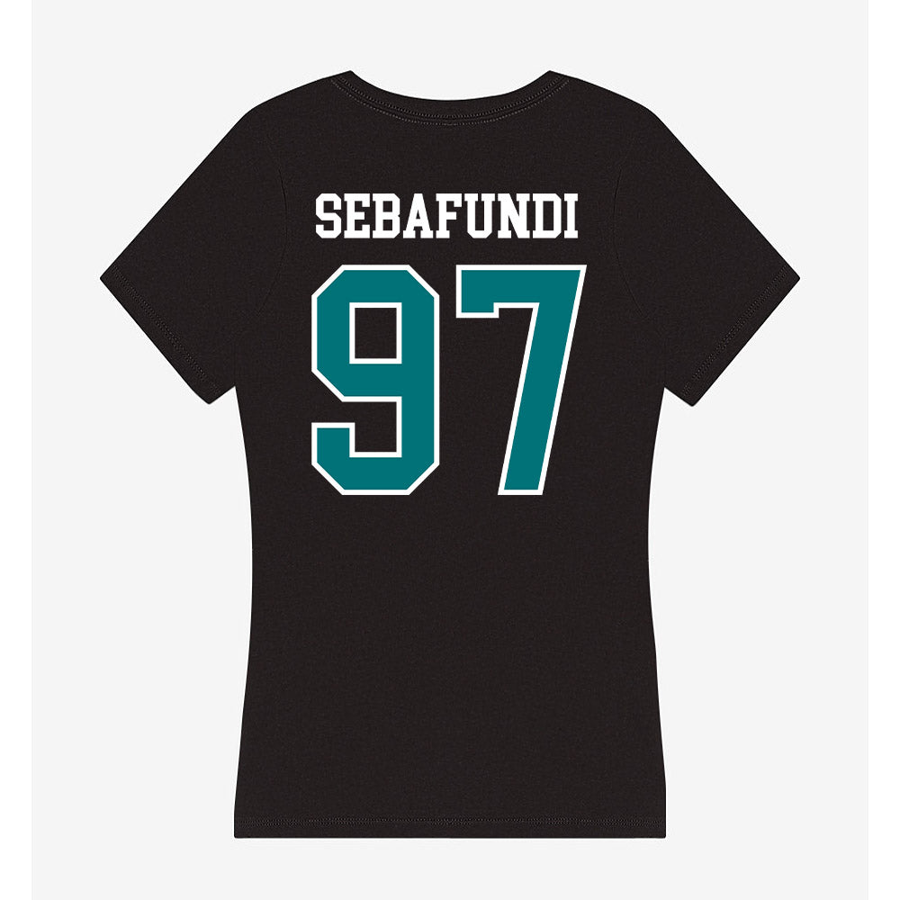 Coastal Carolina - NCAA Football : Emile Sebafundi - Women's V-Neck T-Shirt-1