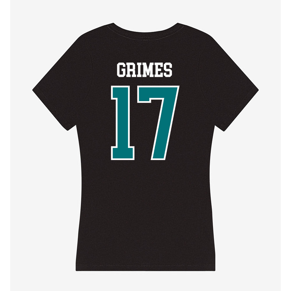 Coastal Carolina - NCAA Women's Basketball : Kinsea Grimes - Women's V-Neck T-Shirt-1