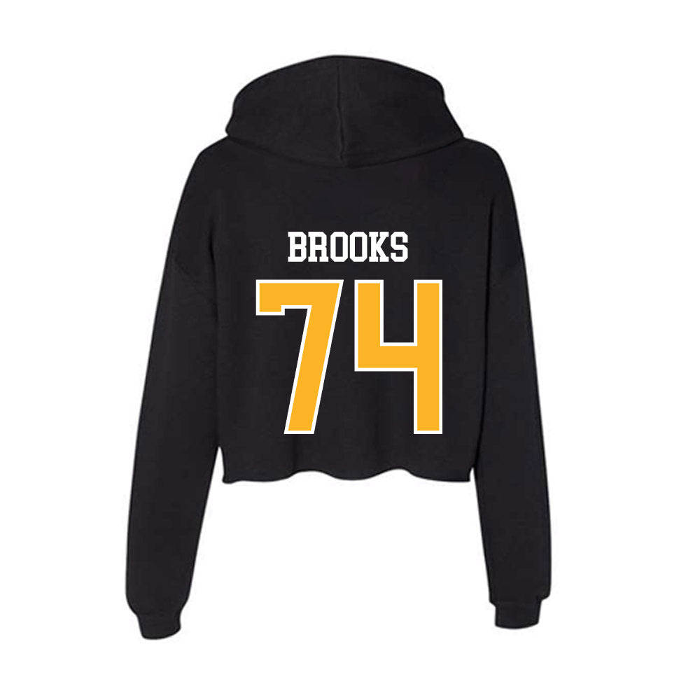 Towson - NCAA Football : KJ Brooks - Women's Crop Fleece Hoodie-1