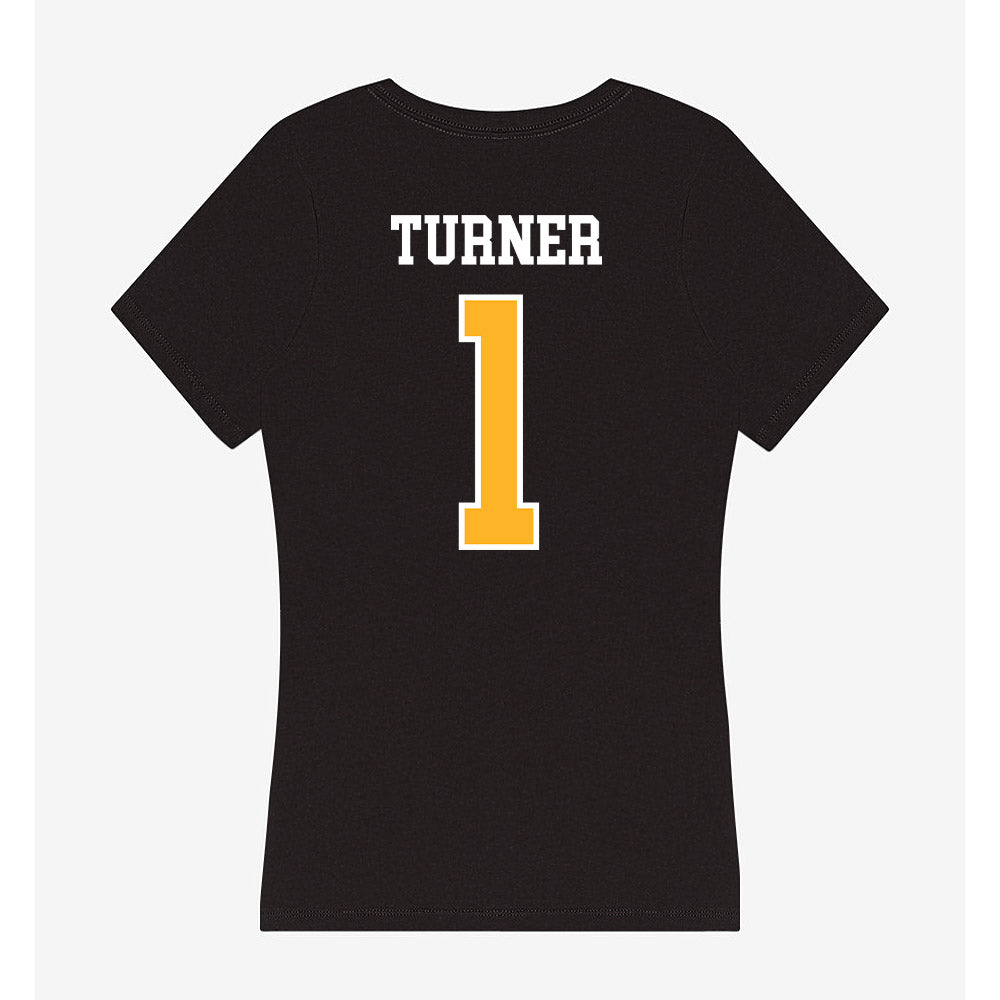 Towson - NCAA Women's Basketball : Semaya Turner - Women's V-Neck T-Shirt-1