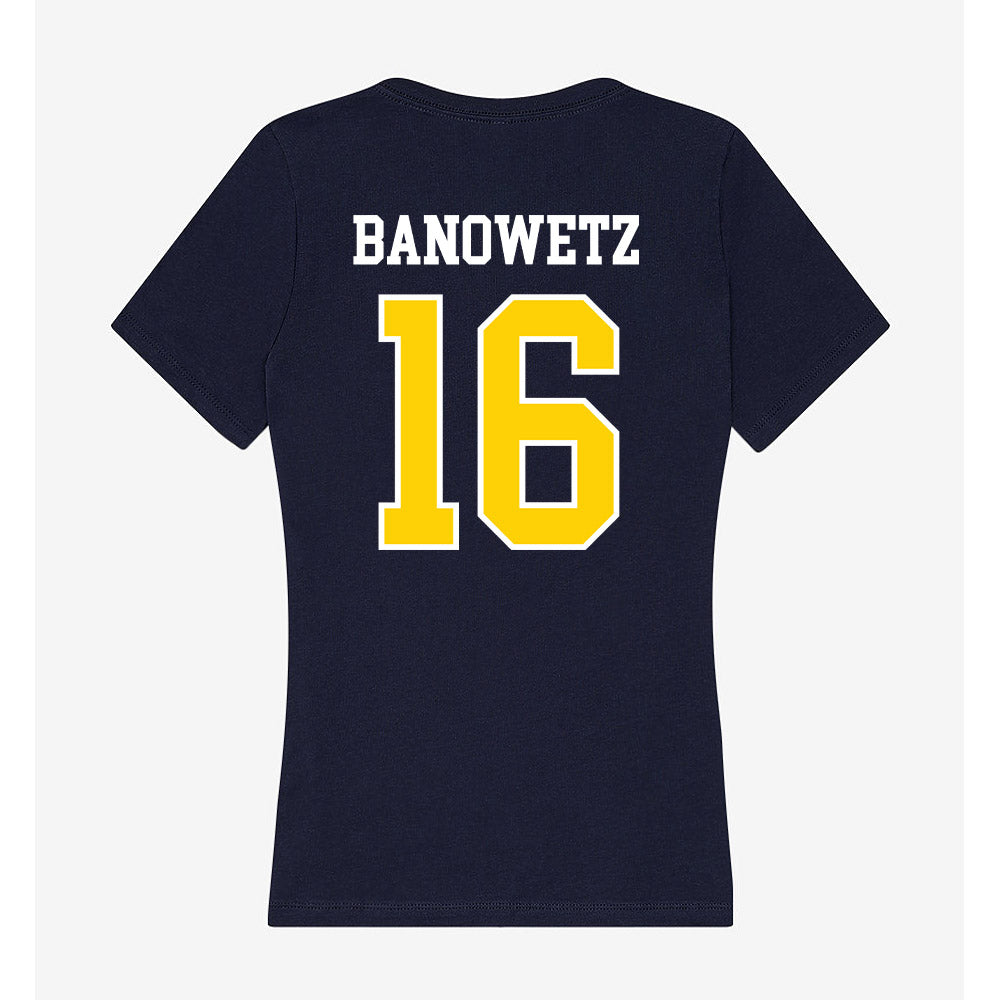 AU - NCAA Baseball : Nick Banowetz - Women's V-Neck T-Shirt-1