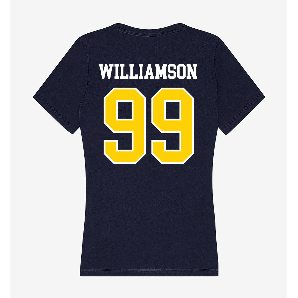 AU - NCAA Football : Khadin Williamson - Women's V-Neck T-Shirt-1