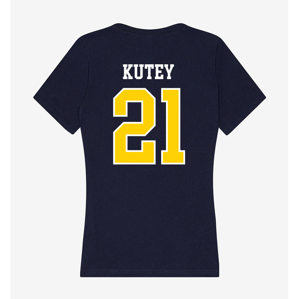 AU - NCAA Women's Volleyball : Jazmen Kutey - Women's V-Neck T-Shirt-1