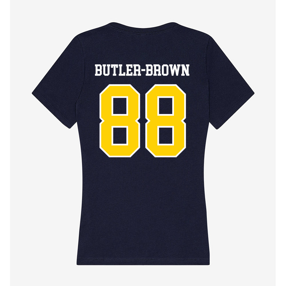 AU - NCAA Football : Marvanous Butler-Brown - Women's V-Neck T-Shirt-1