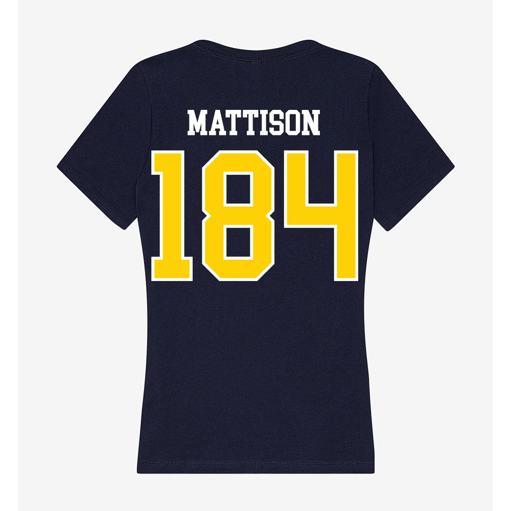 AU - NCAA Wrestling : Aidan Mattison - Women's V-Neck T-Shirt-1