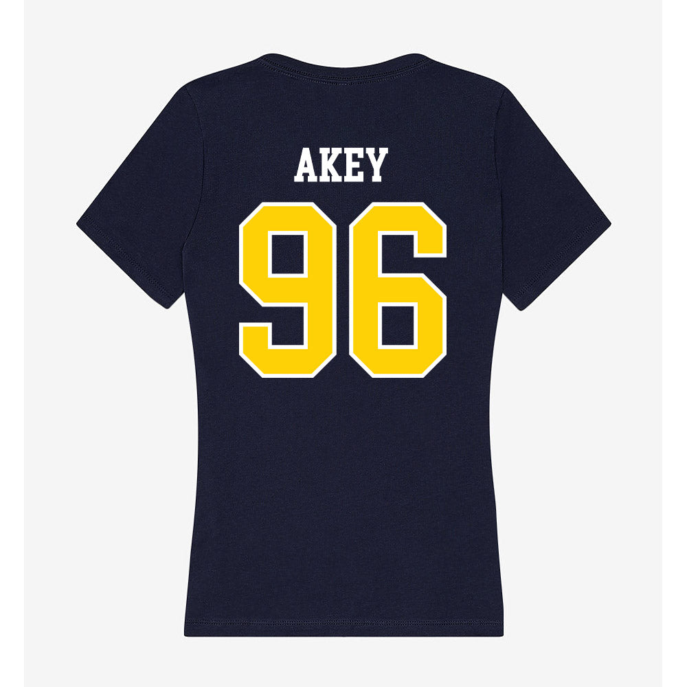 AU - NCAA Football : Connor Akey - Women's V-Neck T-Shirt-1