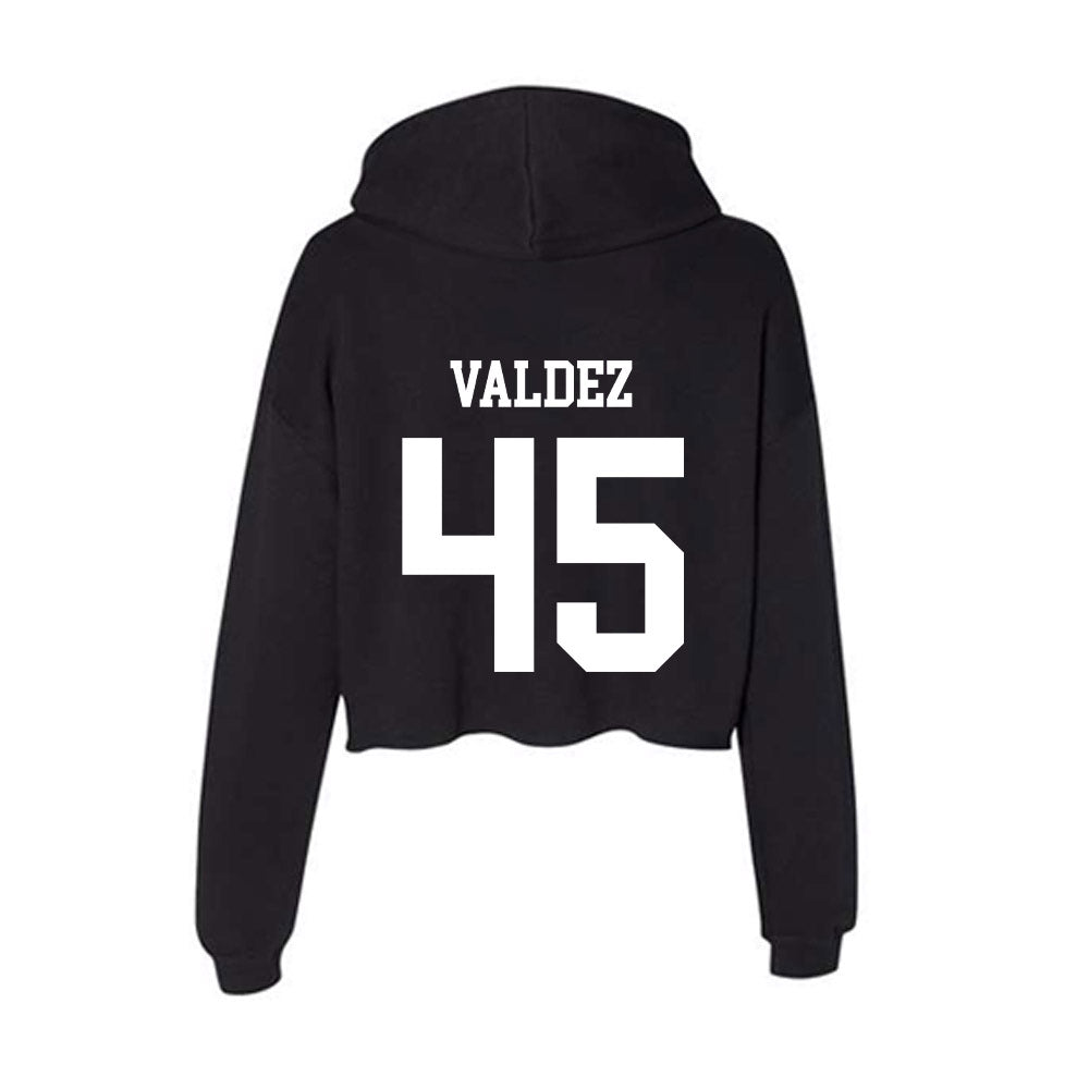 Nevada - NCAA Baseball : Eric Valdez - Women's Crop Fleece Hoodie-1