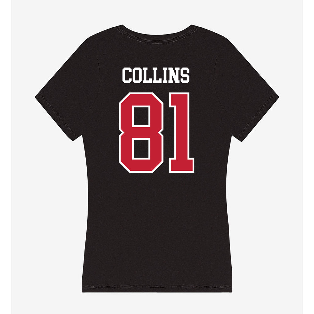 Ball State - NCAA Football : Leo Collins - Women's V-Neck T-Shirt-1