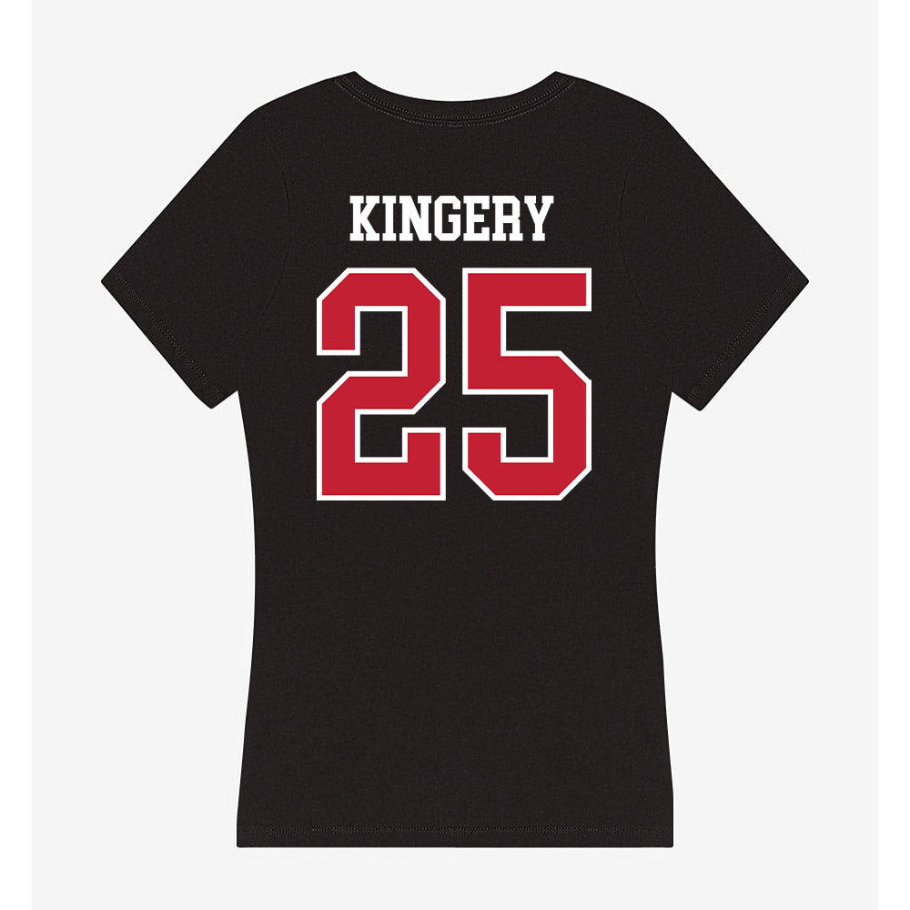 Ball State - NCAA Women's Basketball : Grace Kingery - Women's V-Neck T-Shirt-1