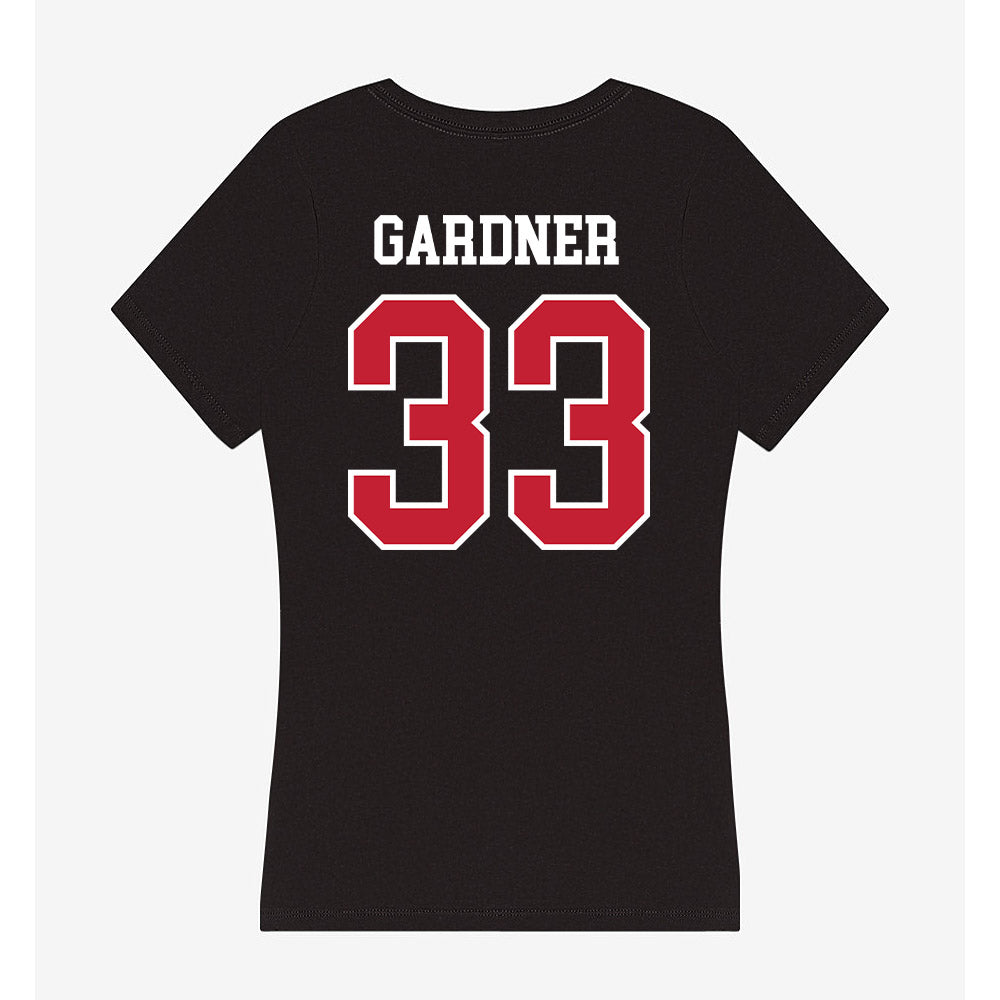 Ball State - NCAA Baseball : Patrick Gardner - Women's V-Neck T-Shirt-1