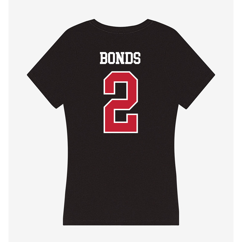 Ball State - NCAA Football : Jalen Bonds - Women's V-Neck T-Shirt-1