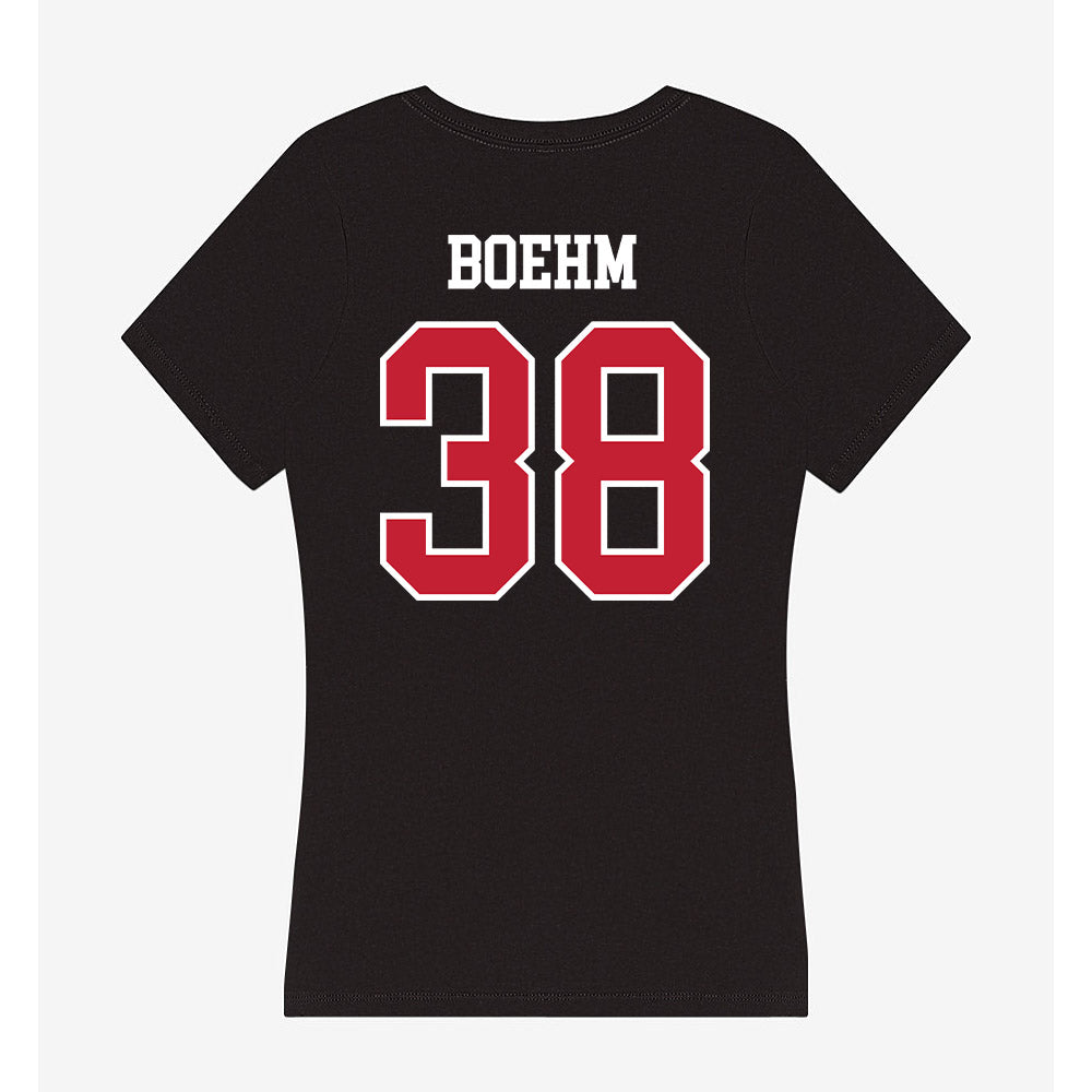 Ball State - NCAA Football : Brody Boehm - Women's V-Neck T-Shirt-1