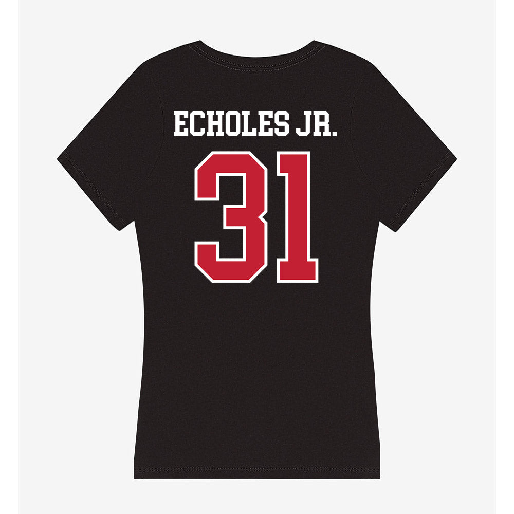 Ball State - NCAA Football : DeJuan Echoles Jr. - Women's V-Neck T-Shirt-1