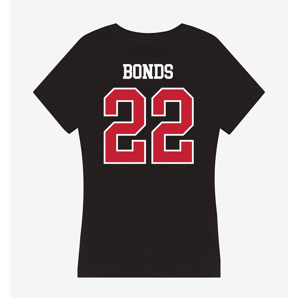 Ball State - NCAA Football : Jalen Bonds - Women's V-Neck T-Shirt-1