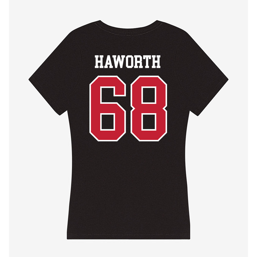 Ball State - NCAA Football : Grant Haworth - Women's V-Neck T-Shirt-1