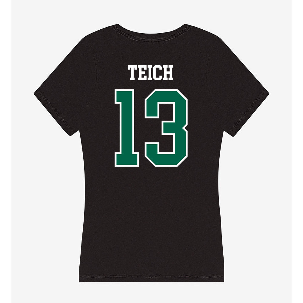 Tulane - NCAA Men's Basketball : Joseph Teich - Women's V-Neck T-Shirt-1