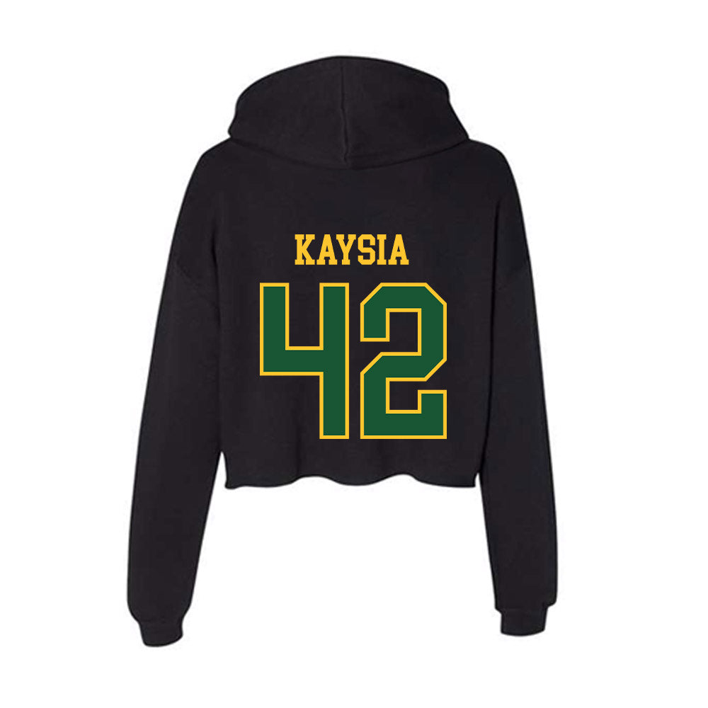 GMU - NCAA Women's Basketball : Nalani Kaysia - Women's Crop Fleece Hoodie-1