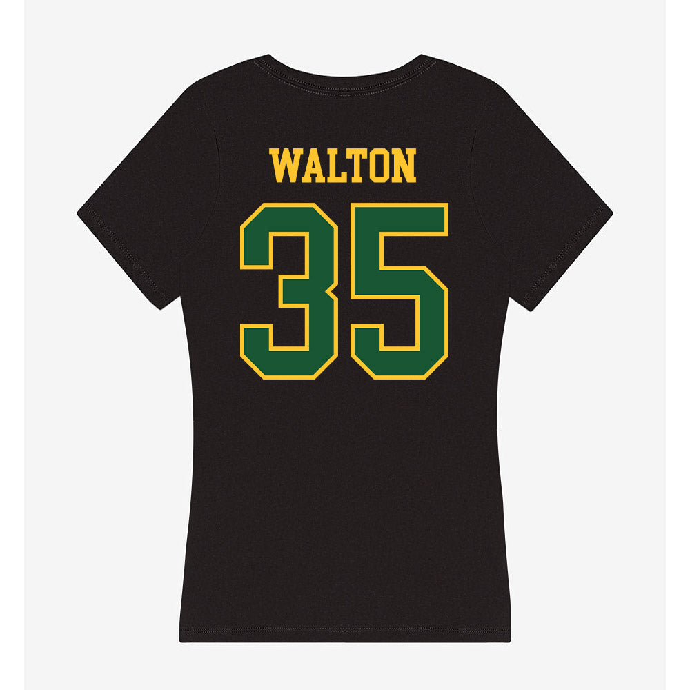 GMU - NCAA Women's Basketball : Zahirah Walton - Women's V-Neck T-Shirt-1