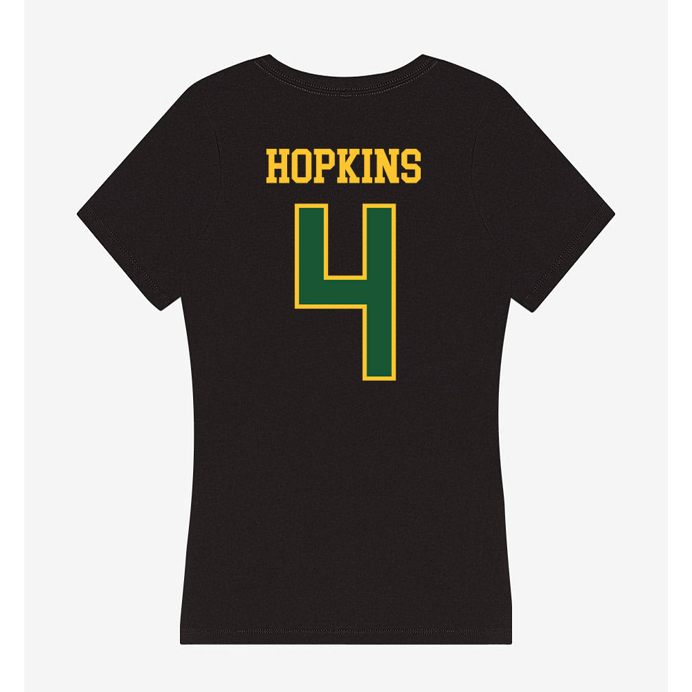 GMU - NCAA Softball : Alyssa Hopkins - Women's V-Neck T-Shirt-1