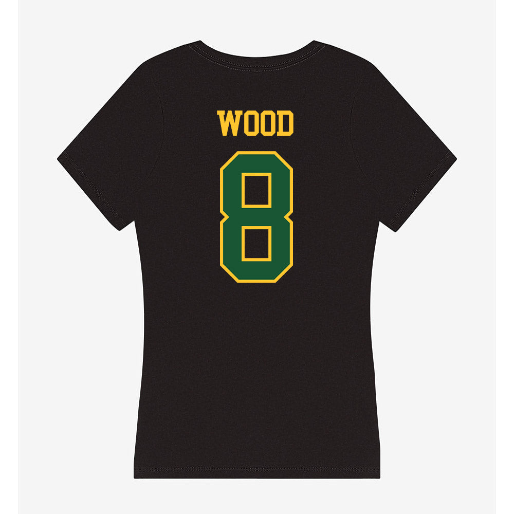 GMU - NCAA Baseball : Derek Wood - Women's V-Neck T-Shirt-1