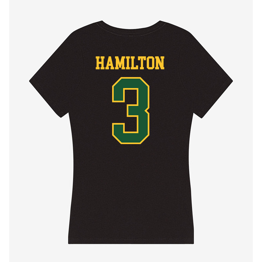 GMU - NCAA Baseball : Tre Hamilton - Women's V-Neck T-Shirt-1