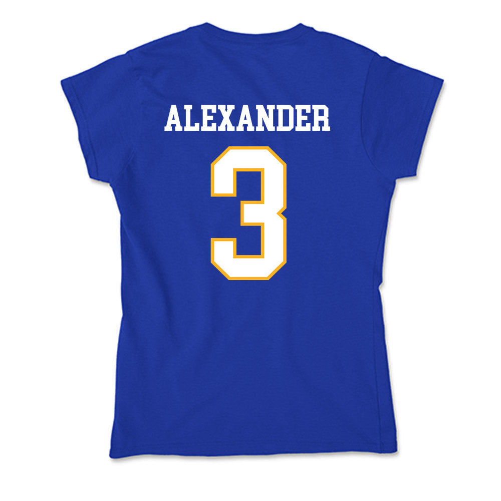 SJSU - NCAA Women's Basketball : Mecca Alexander - Soft Style Women’s T-Shirt-1