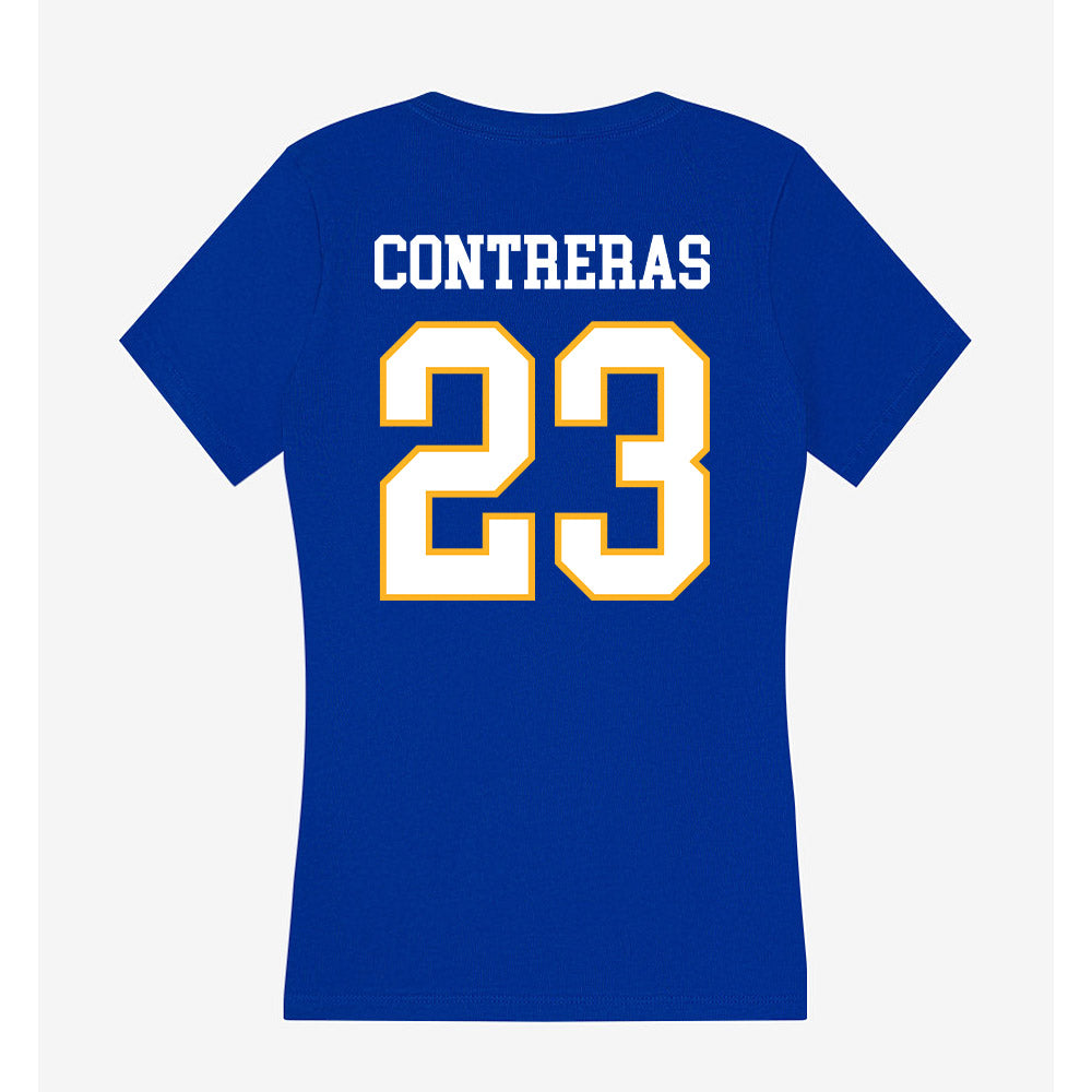 SJSU - NCAA Men's Soccer : Juan Contreras - Women's V-Neck T-Shirt-1