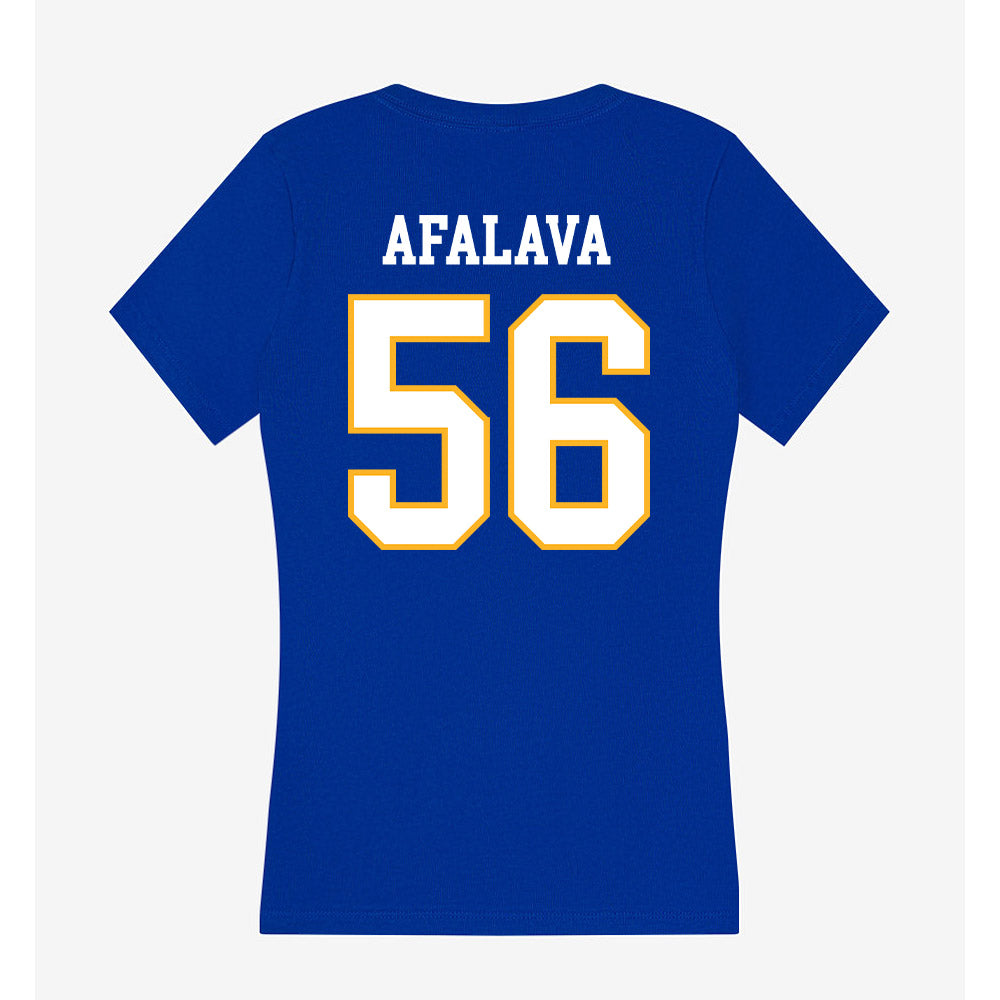 SJSU - NCAA Football : Simeon Afalava - Women's V-Neck T-Shirt-1
