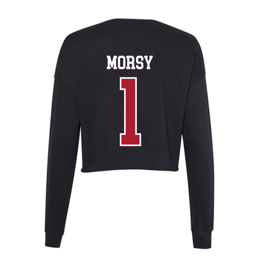 Nicholls State - NCAA Men's Tennis : Omar Morsy - Women's Cropped Crew Fleece-1