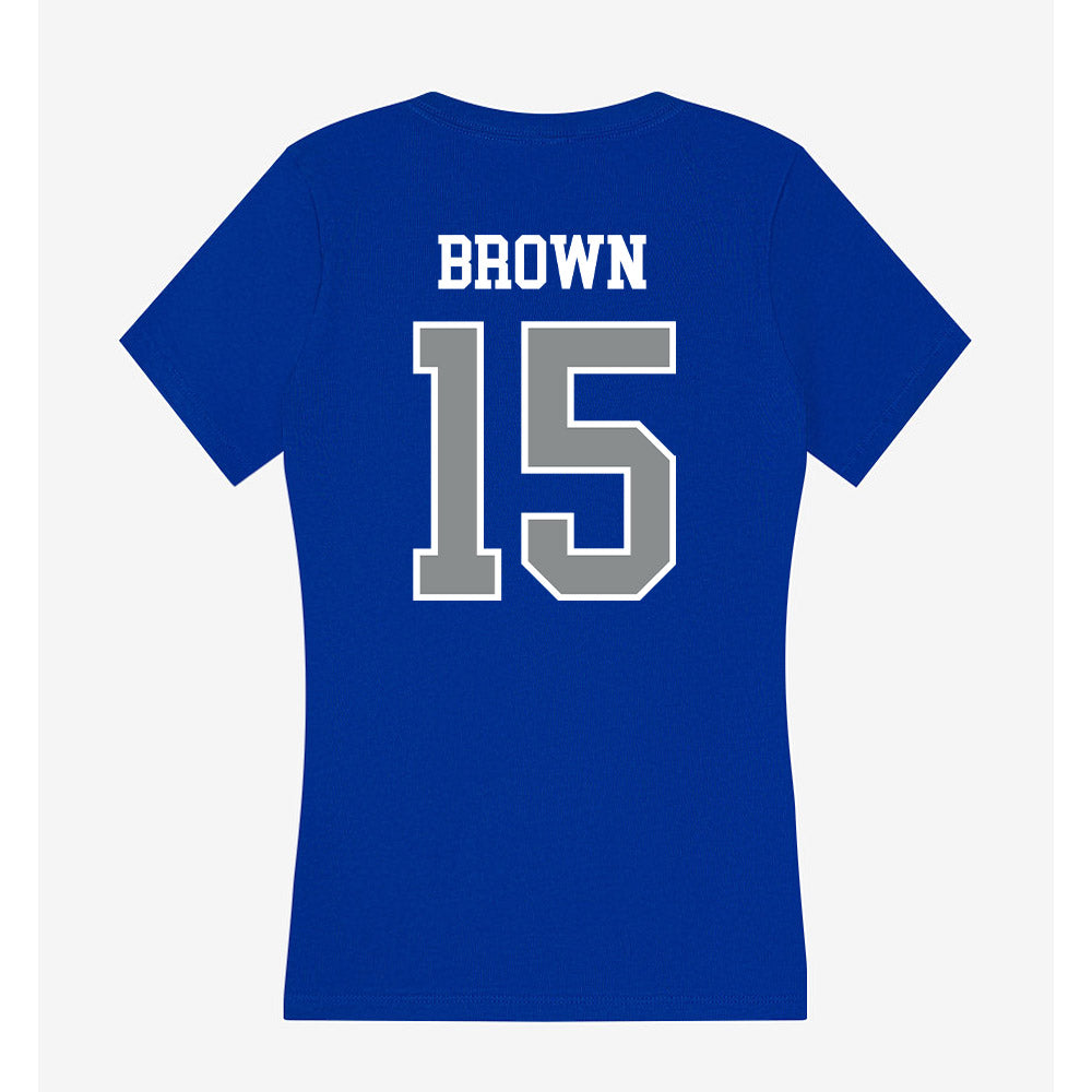 Memphis - NCAA Softball : Faith Brown - Women's V-Neck T-Shirt-1