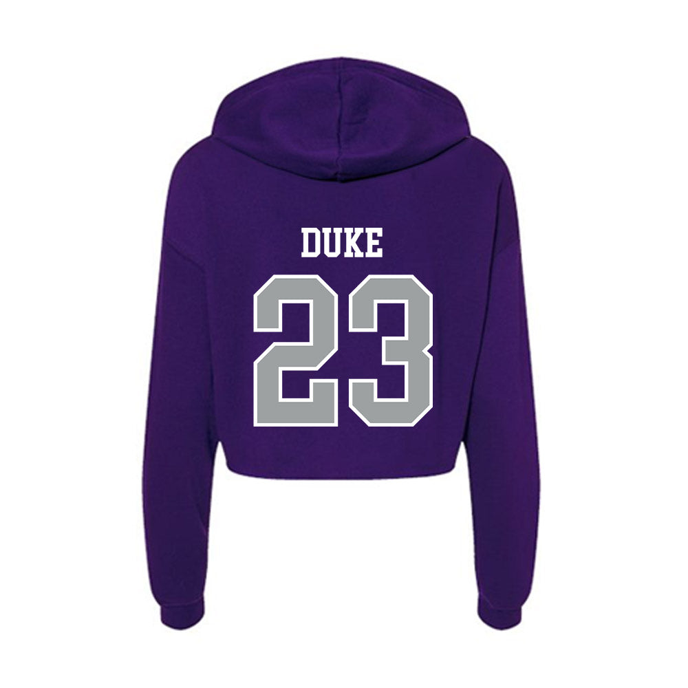 Tarleton State - NCAA Softball : Jaelynn Duke - Women's Crop Fleece Hoodie-1