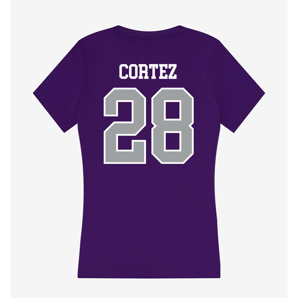 Tarleton State - NCAA Women's Soccer : Sam Cortez - Women's V-Neck T-Shirt-1