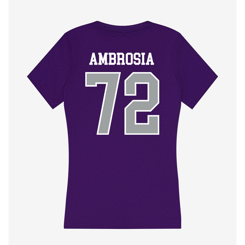 Tarleton State - NCAA Football : Alec Ambrosia - Women's V-Neck T-Shirt-1