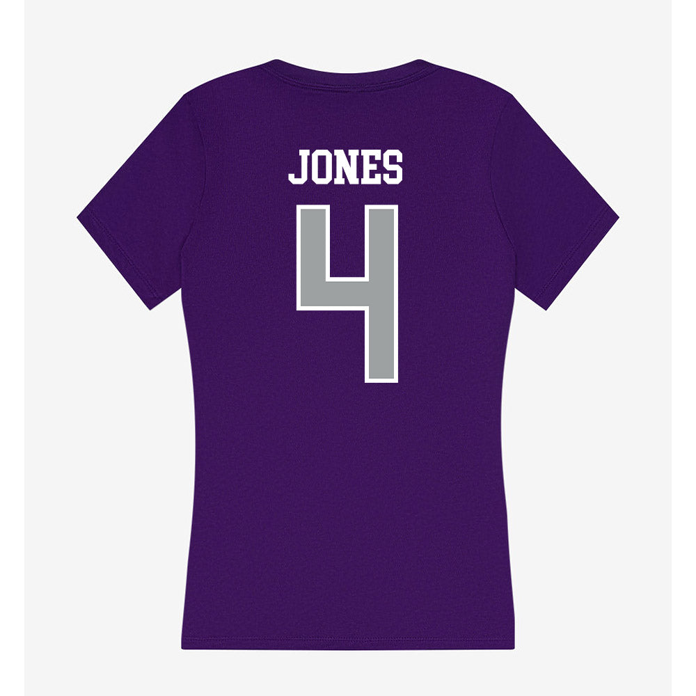 Tarleton State - NCAA Women's Basketball : Kyriana Jones - Women's V-Neck T-Shirt-1