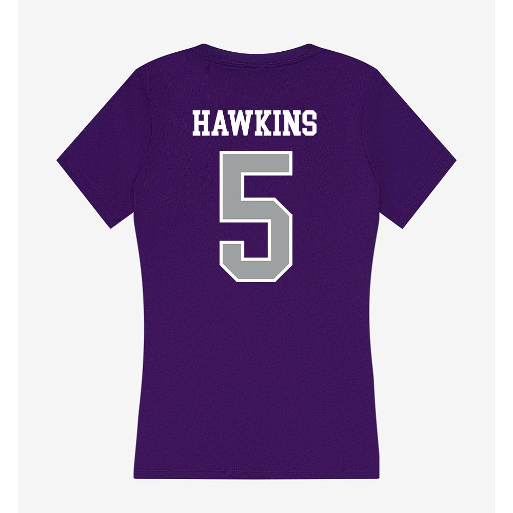 Tarleton State - NCAA Football : Dabari Hawkins - Women's V-Neck T-Shirt-1