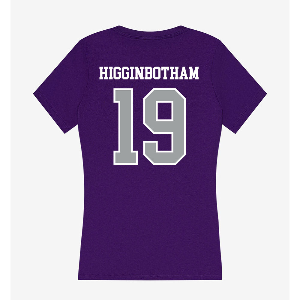 Tarleton State - NCAA Softball : Alyson Higginbotham - Women's V-Neck T-Shirt-1