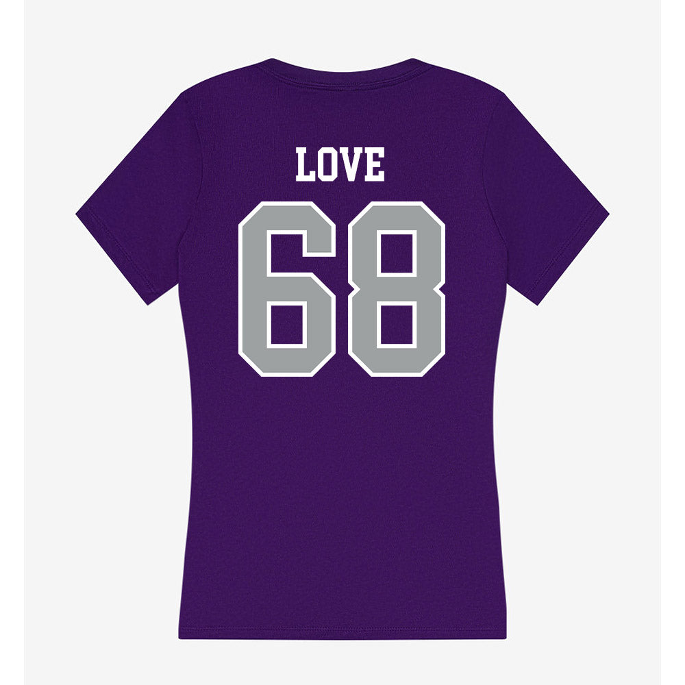 Tarleton State - NCAA Football : Jordan Love - Women's V-Neck T-Shirt-1