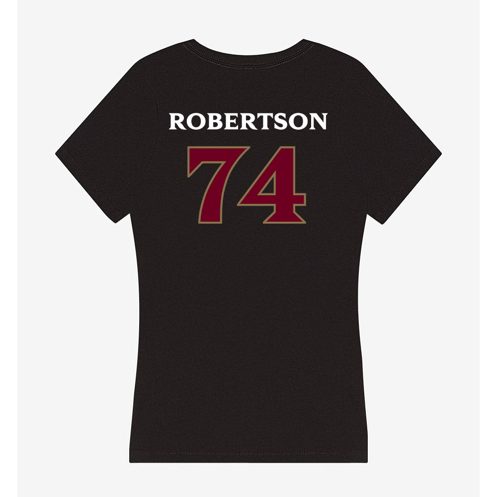 Elon - NCAA Football : Webb Robertson - Women's V-Neck T-Shirt-1