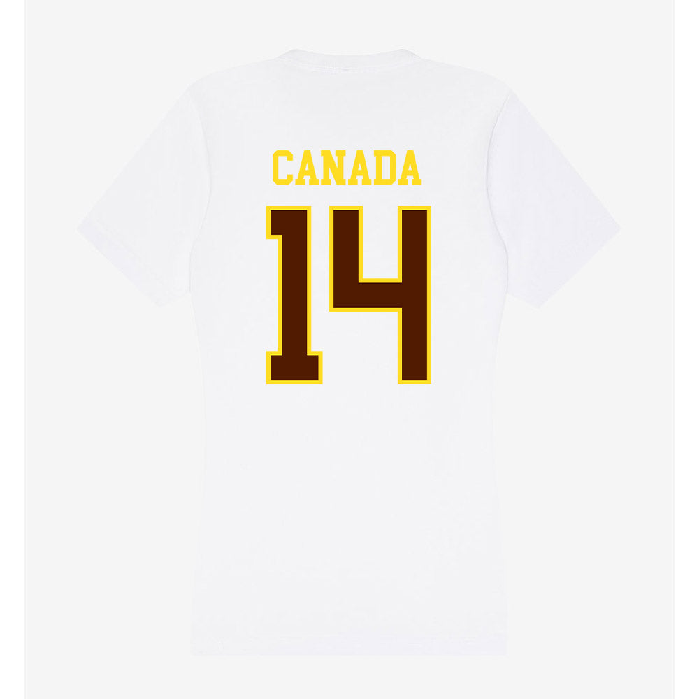 Western Michigan - NCAA Women's Soccer : Madi Canada - Women's V-Neck T-Shirt-1