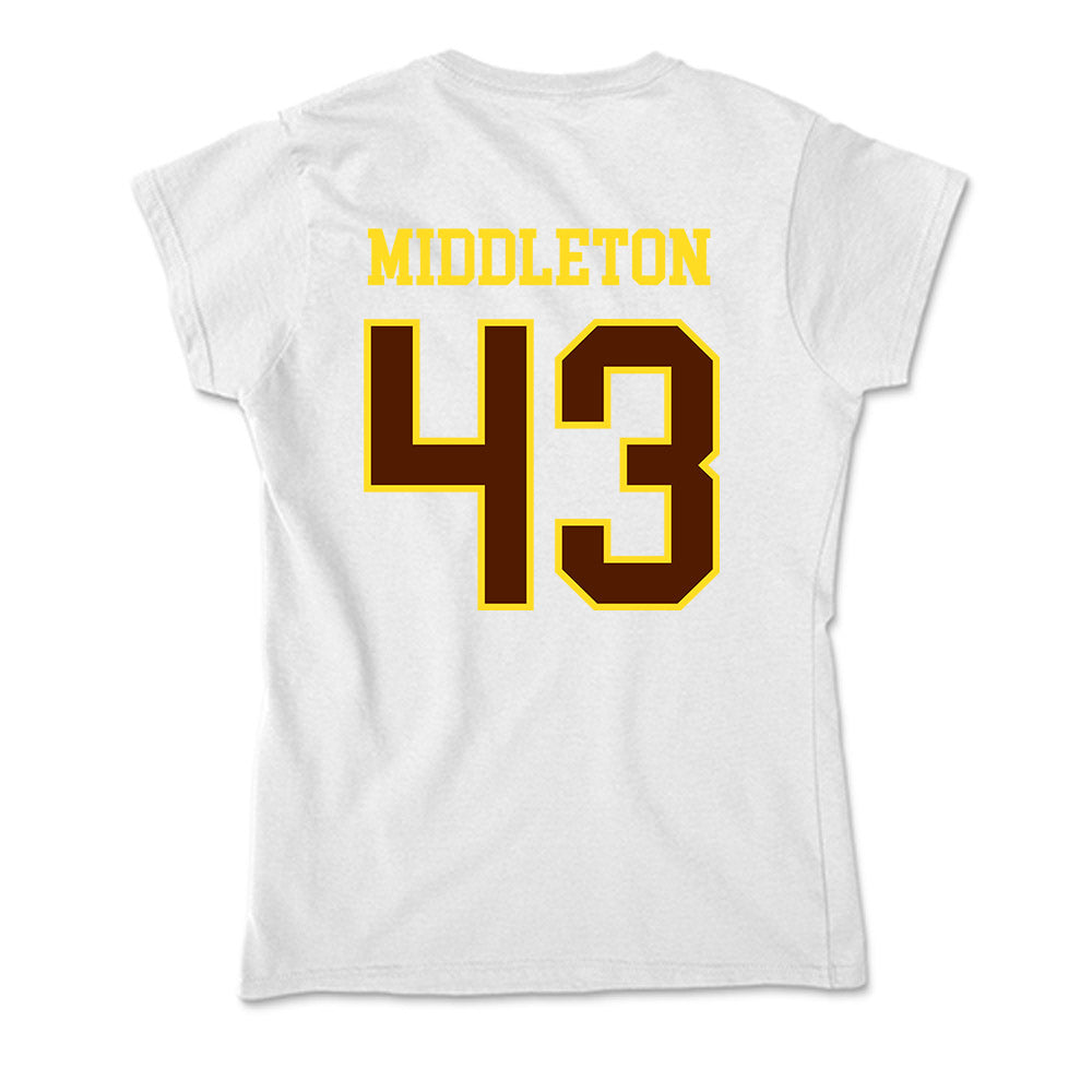Western Michigan - NCAA Baseball : Cooper Middleton - Soft Style Women’s T-Shirt-1