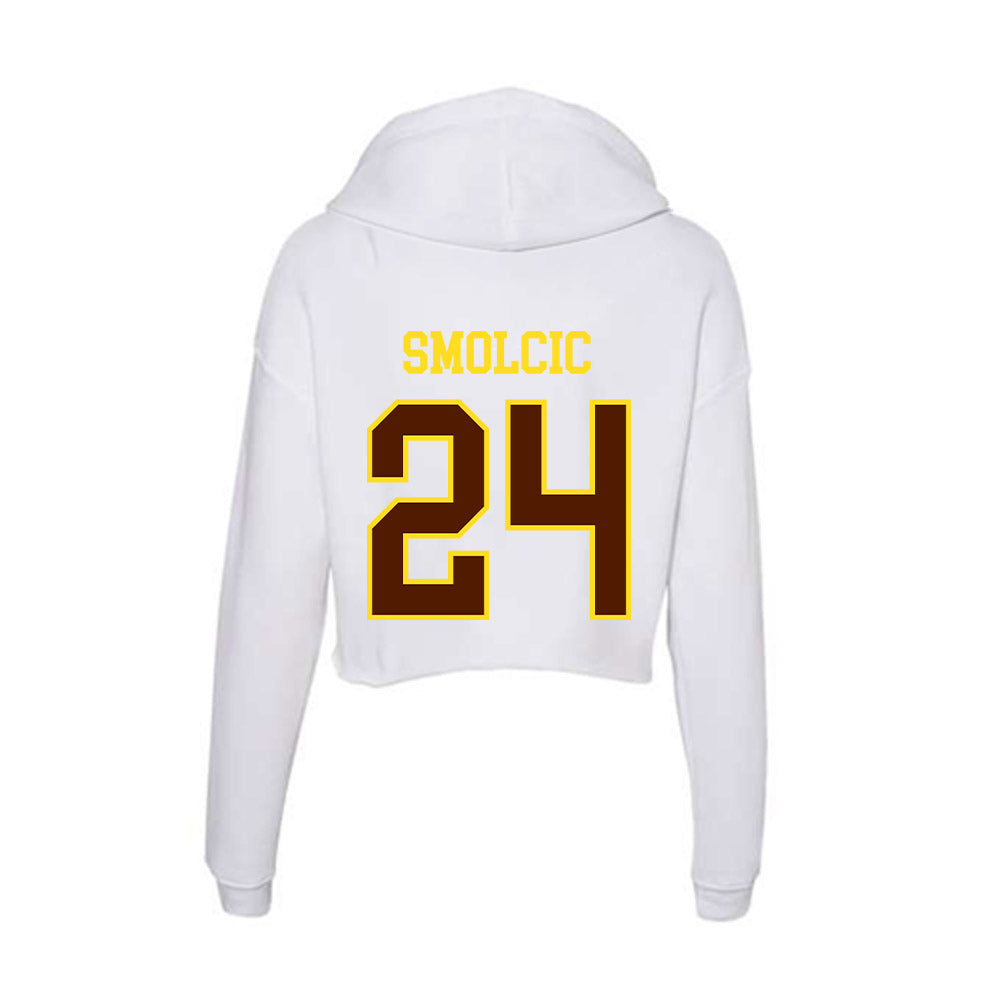 Western Michigan - NCAA Men's Soccer : Adam Smolcic - Women's Crop Fleece Hoodie-1