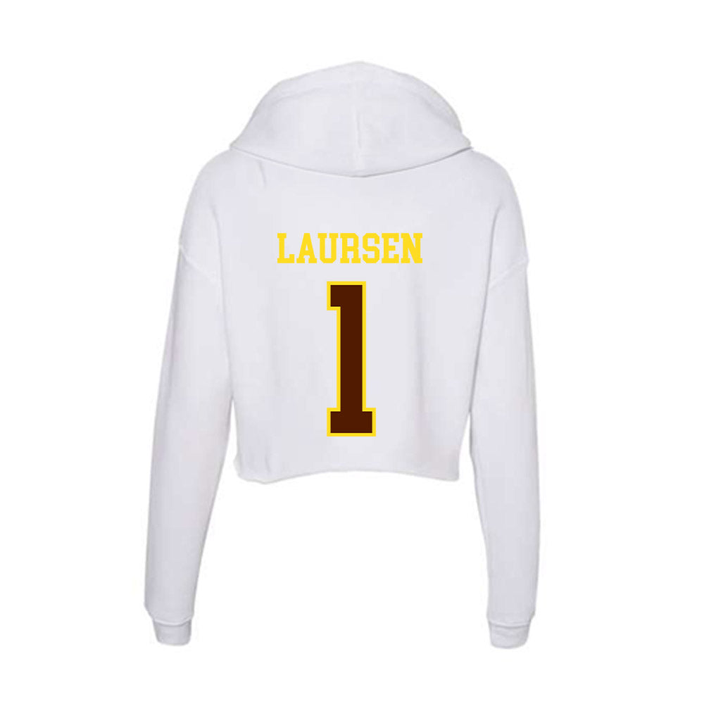 Western Michigan - NCAA Men's Ice Hockey : Kirk Laursen - Women's Crop Fleece Hoodie-1