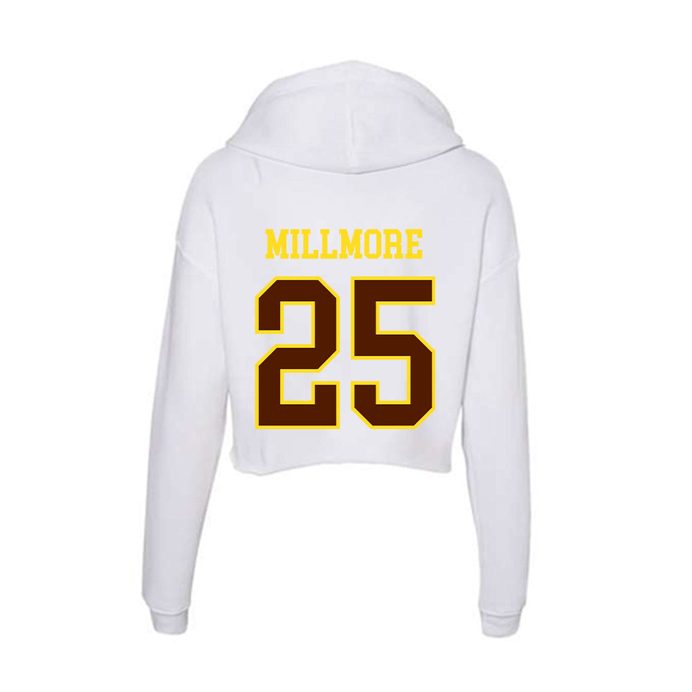 Western Michigan - NCAA Football : Ryan Millmore - Women's Crop Fleece Hoodie-1