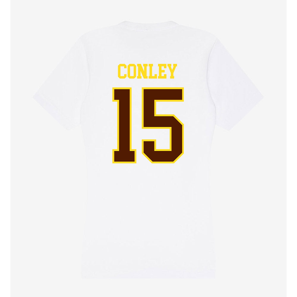 Western Michigan - NCAA Football : Cade Conley - Women's V-Neck T-Shirt-1