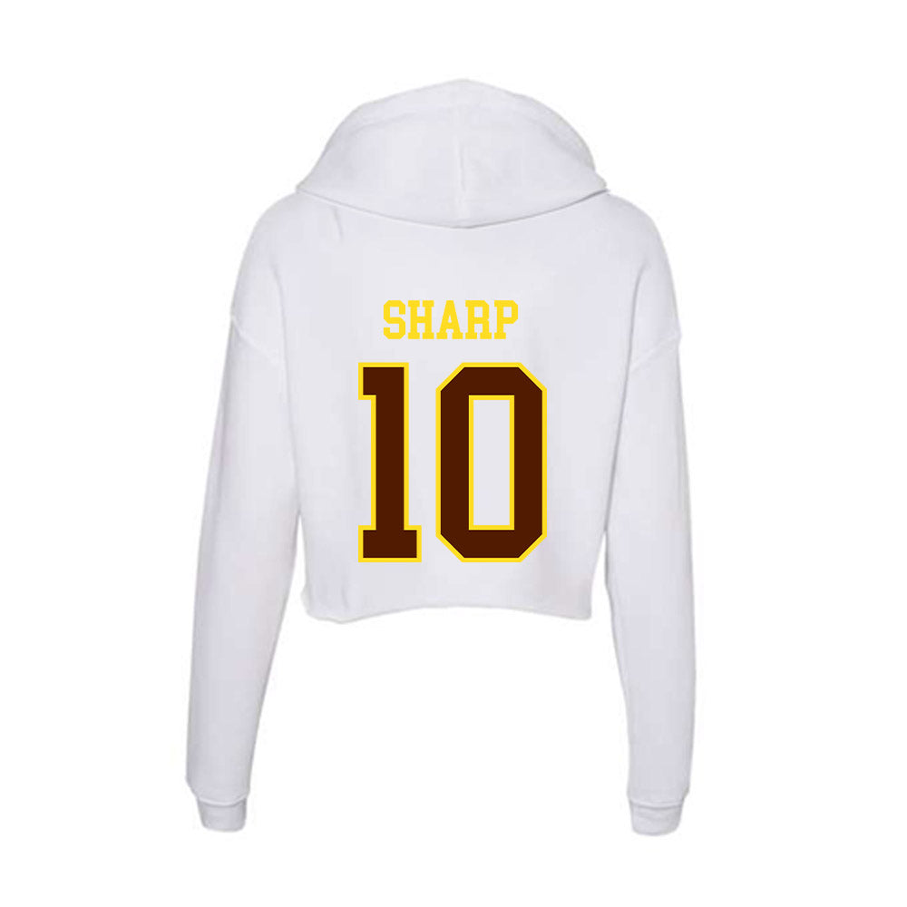 Western Michigan - NCAA Men's Ice Hockey : Zack Sharp - Women's Crop Fleece Hoodie-1