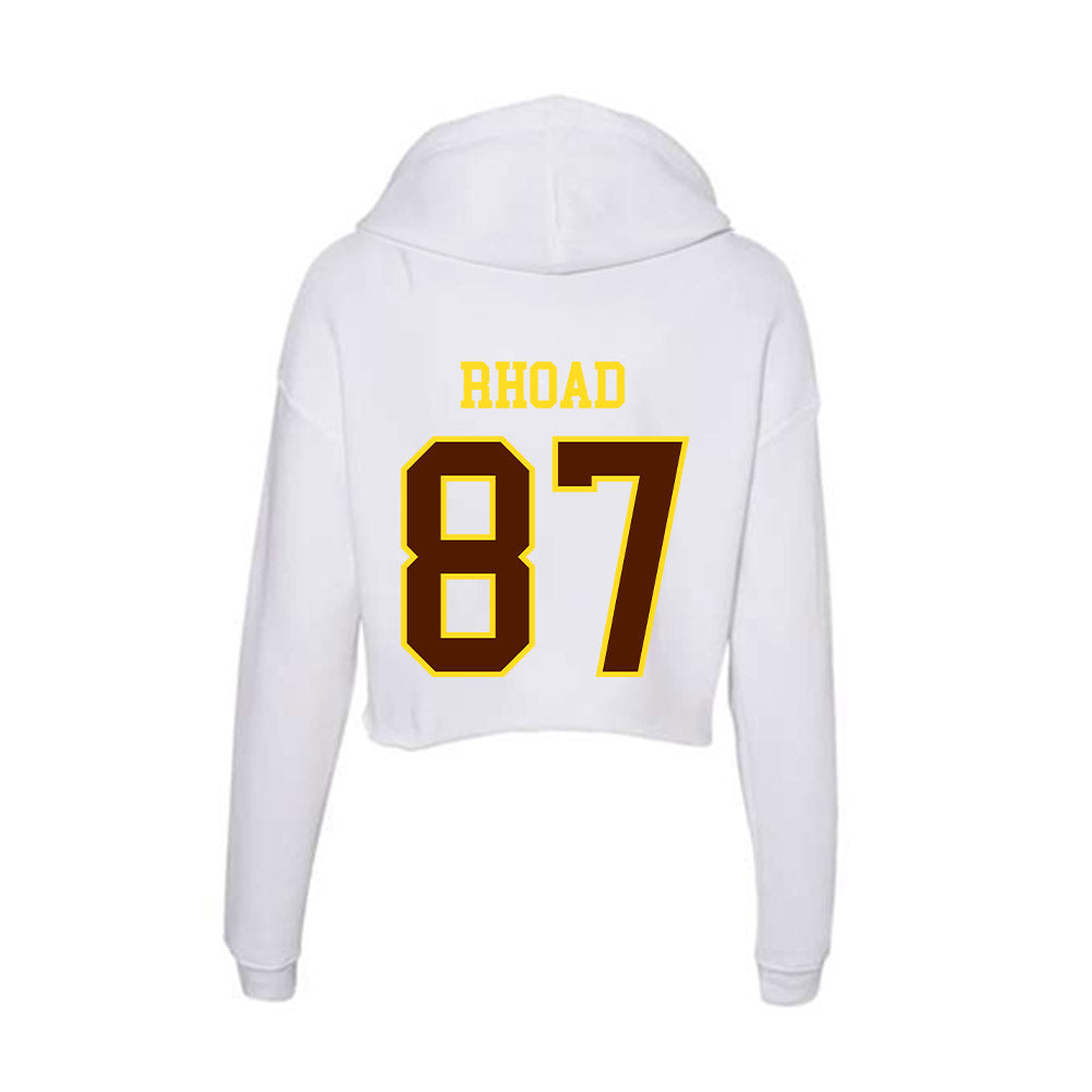 Western Michigan - NCAA Football : Brady Rhoad - Women's Crop Fleece Hoodie-1