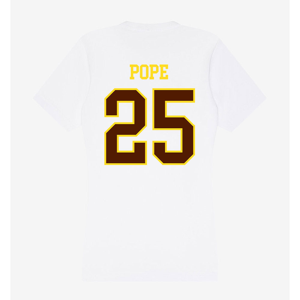 Western Michigan - NCAA Football : Joey Pope - Women's V-Neck T-Shirt-1