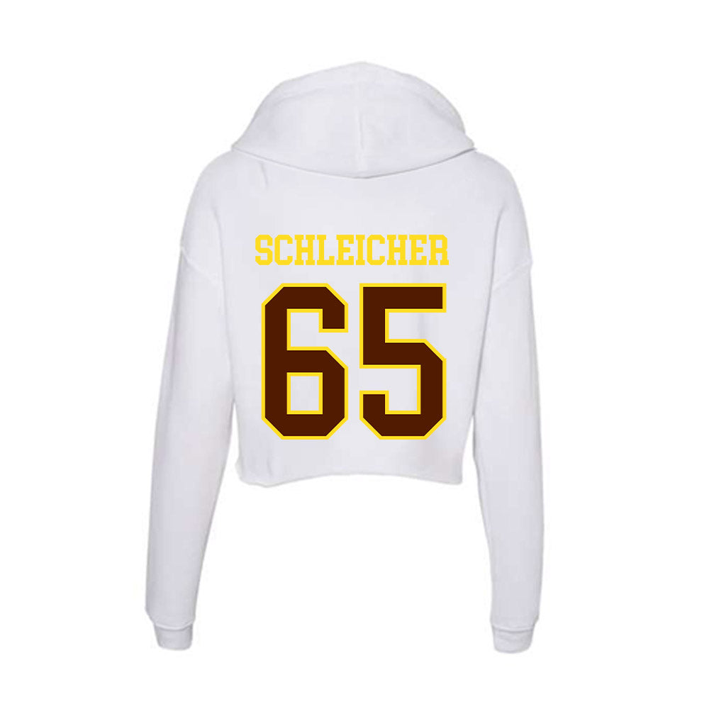 Western Michigan - NCAA Football : Jeremy Schleicher - Women's Crop Fleece Hoodie-1