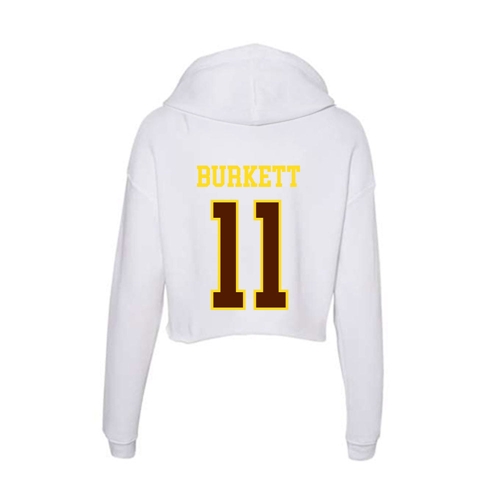 Western Michigan - NCAA Men's Soccer : Connor Burkett - Women's Crop Fleece Hoodie-1
